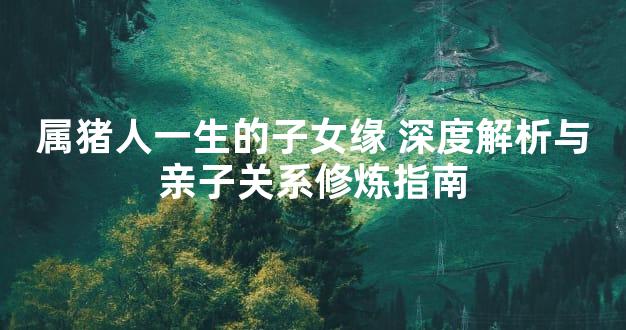 属猪人一生的子女缘 深度解析与亲子关系修炼指南